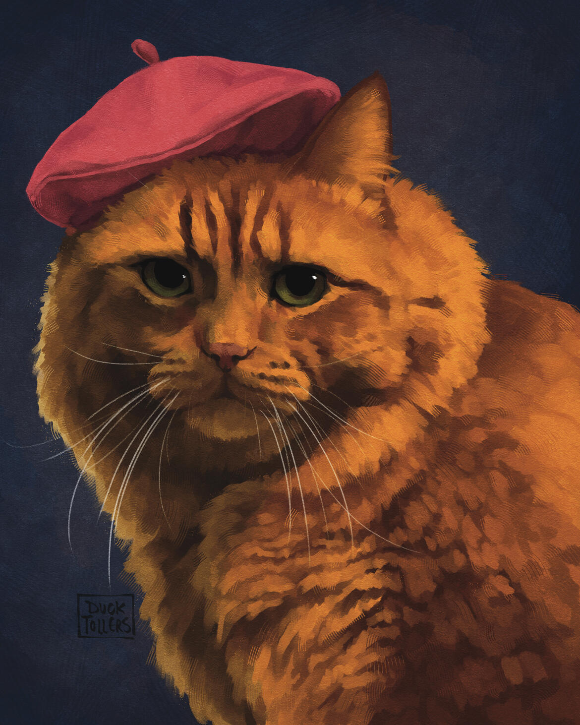 oil style, simple design = $105 background extras = $10 total = $115